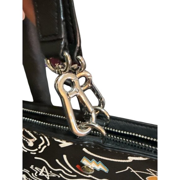 Karl Langerfeld Paris Amour Adele Black All Over Nylon Tote Bag $148 EUC - Picture 3 of 11